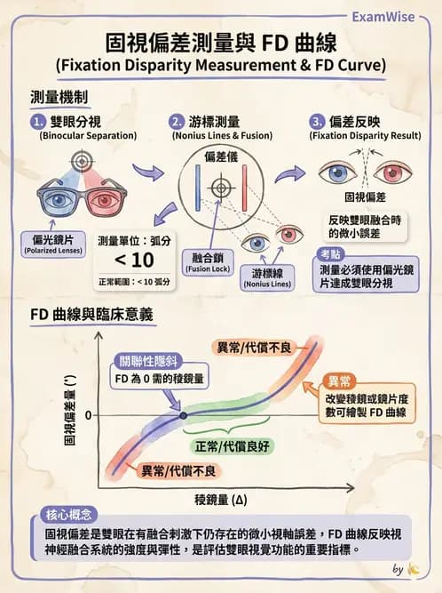 驗光師 - 固視偏差與雙眼視覺評估 - AI 圖文解析預覽