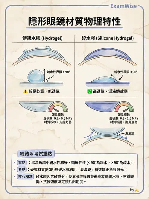 驗光師 - 軟式鏡片含水量、透氧與濕潤性 - AI 圖文解析預覽
