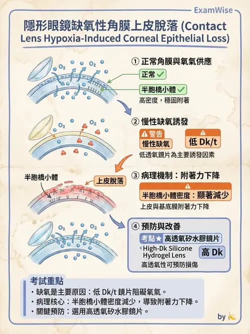驗光師 - 角膜缺氧、水腫與變形 - AI 圖文解析預覽