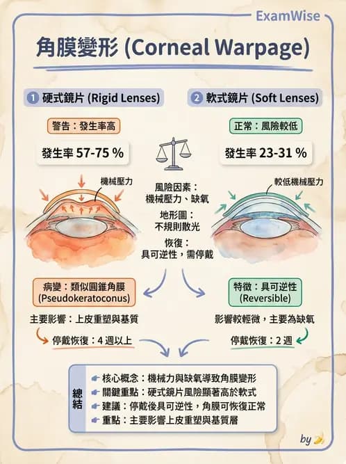 驗光師 - 角膜缺氧、水腫與變形 - AI 圖文解析預覽