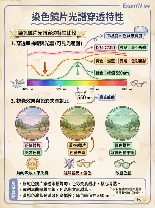 驗光師 - 鏡片鍍膜、偏光與染色 - AI 圖文解析預覽
