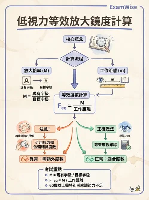 驗光師 - 放大原理與近距離光學計算 - AI 圖文解析預覽