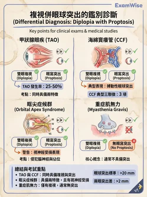 驗光師 - 血管阻塞、甲狀腺眼疾與其他全身性眼病變 - AI 圖文解析預覽