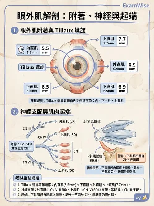 驗光師 - 眼外肌與眼球運動 - AI 圖文解析預覽