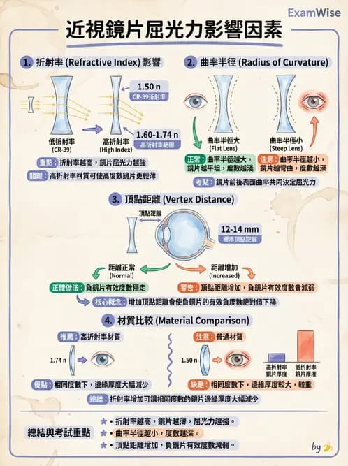 驗光師 - 鏡片材質、鍍膜與隱形眼鏡 - AI 圖文解析預覽