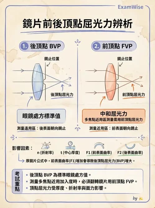 驗光師 - 厚透鏡屈光力計算 - AI 圖文解析預覽