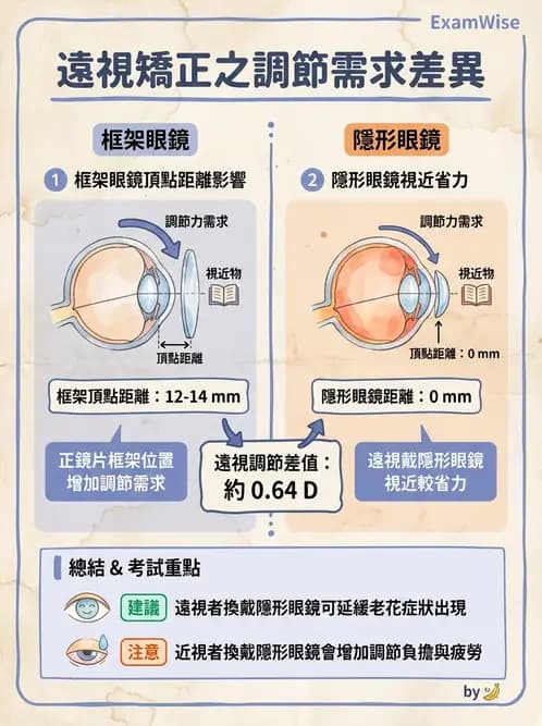 驗光師 - 調節機制與調節量計算 - AI 圖文解析預覽
