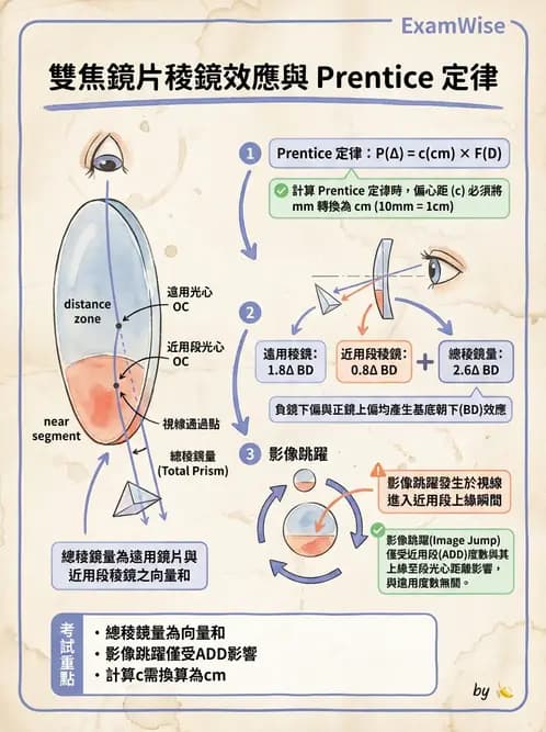 驗光師 - 稜鏡效應計算與偏心配鏡 - AI 圖文解析預覽