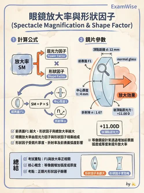 驗光師 - 鏡片放大率、材質與特殊鏡片 - AI 圖文解析預覽