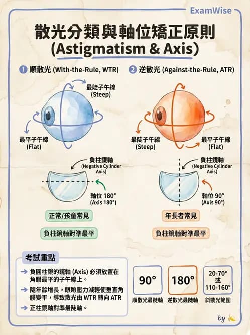 驗光師 - 散光、不等視與不等像 - AI 圖文解析預覽