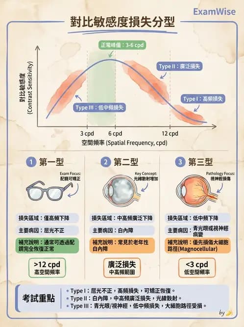 驗光師 - 對比敏感度與色覺檢查 - AI 圖文解析預覽
