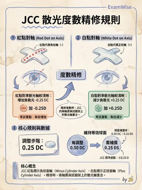 驗光師 - 傑克森交叉圓柱鏡散光檢查 - AI 圖文解析預覽