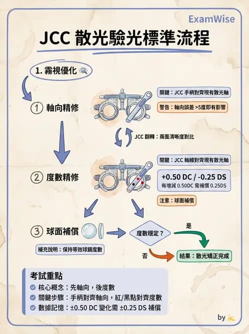 驗光師 - 傑克森交叉圓柱鏡散光檢查 - AI 圖文解析預覽