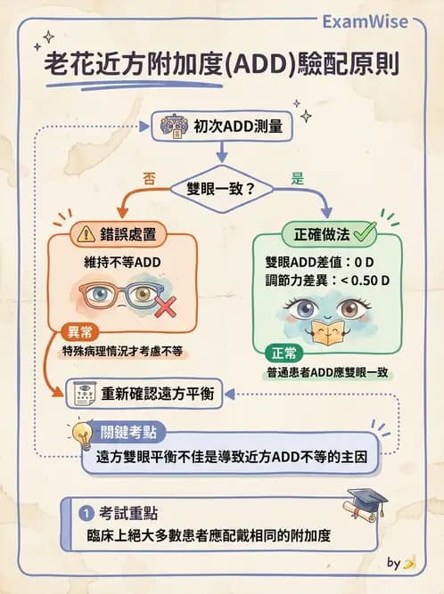 驗光師 - 老花眼概念、調節幅度與配鏡光學 - AI 圖文解析預覽