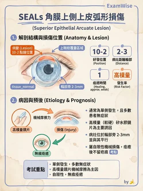 驗光師 - 角膜染色與輪部血管化 - AI 圖文解析預覽