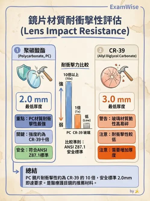 驗光師 - 鏡片材料特性與光學設計 - AI 圖文解析預覽