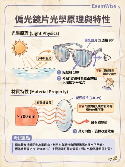 驗光師 - 鏡片鍍膜、偏光與染色 - AI 圖文解析預覽