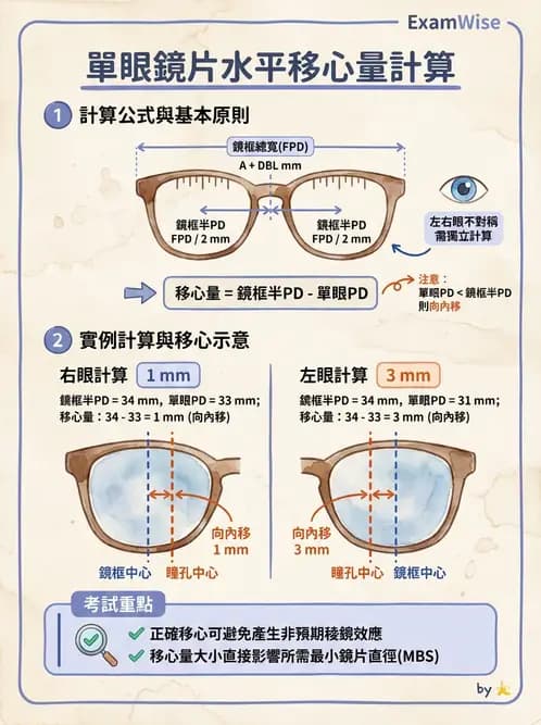 驗光師 - 稜鏡效應與移心計算 - AI 圖文解析預覽