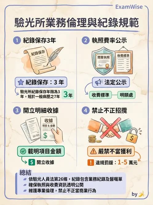 驗光師 - 業務紀錄與收費倫理罰則 - AI 圖文解析預覽