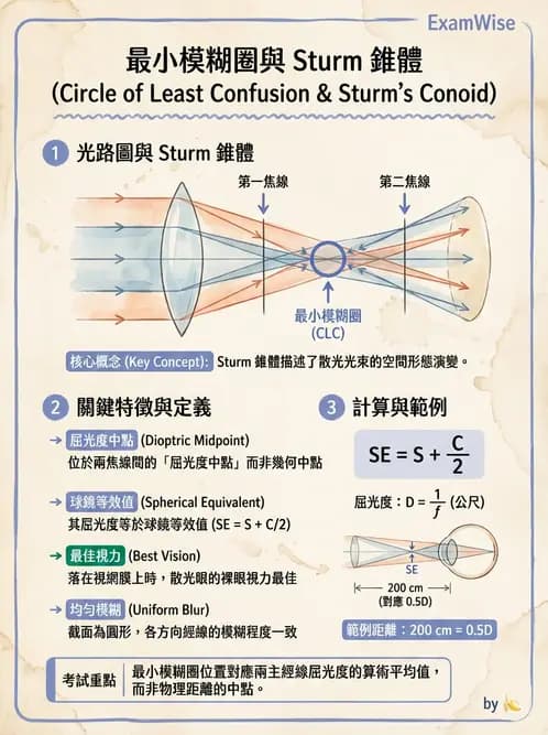 驗光師 - 透鏡屈光力計算與焦線分析 - AI 圖文解析預覽