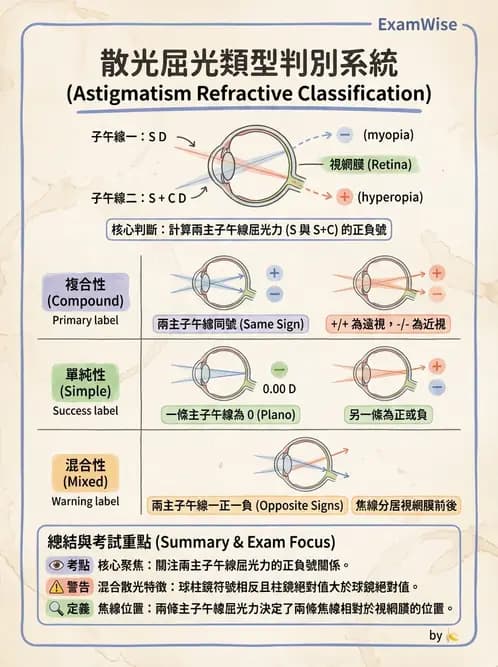 驗光師 - 散光分類與臨床判讀 - AI 圖文解析預覽