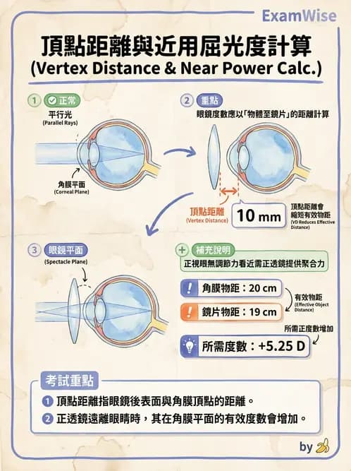 驗光師 - 頂點距離換算與等效處方 - AI 圖文解析預覽