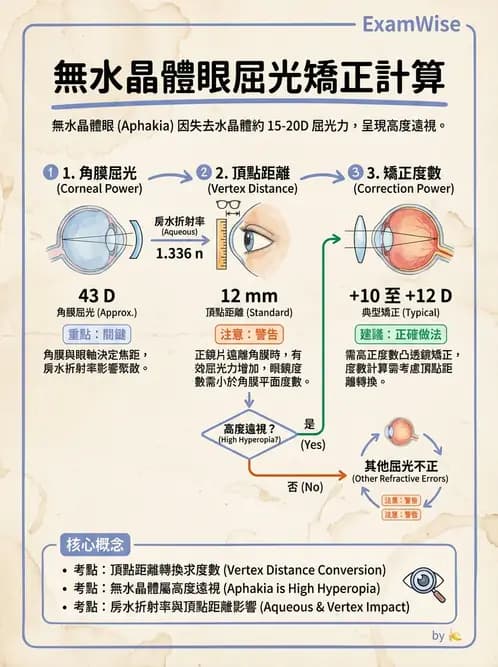 驗光師 - 模型眼屈光計算與屈光不正 - AI 圖文解析預覽