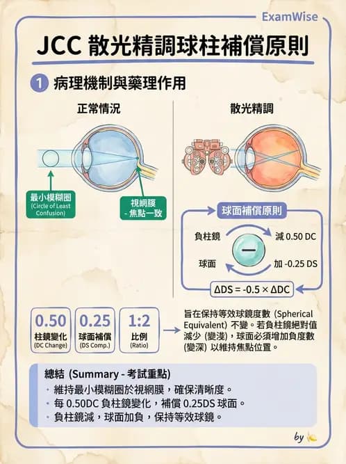 驗光師 - 傑克森交叉圓柱鏡散光檢查 - AI 圖文解析預覽