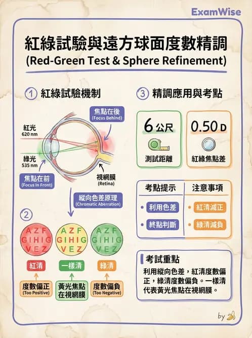 驗光師 - 自覺式驗光流程與球面度判讀 - AI 圖文解析預覽