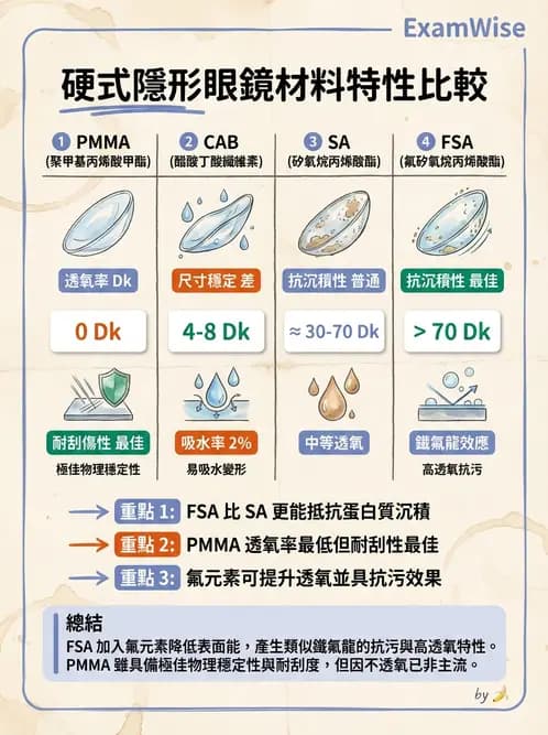 驗光師 - 硬式透氣鏡片材質 - AI 圖文解析預覽