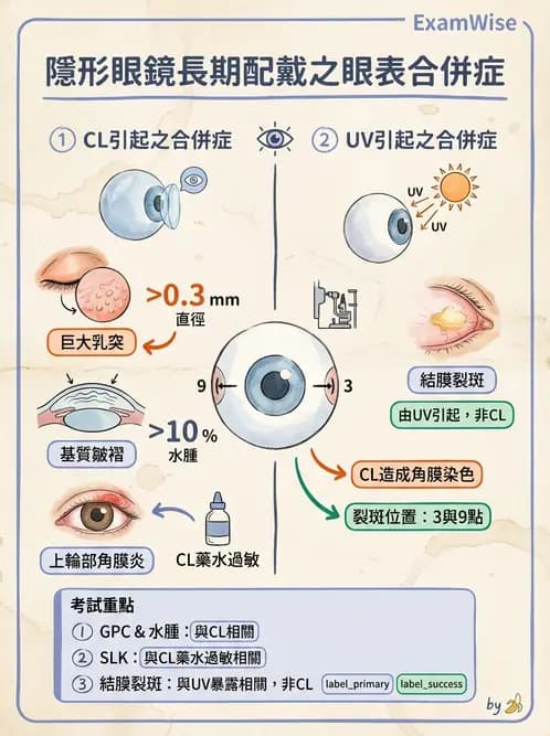 驗光師 - 結膜眼瞼反應、沉澱物與乾眼 - AI 圖文解析預覽