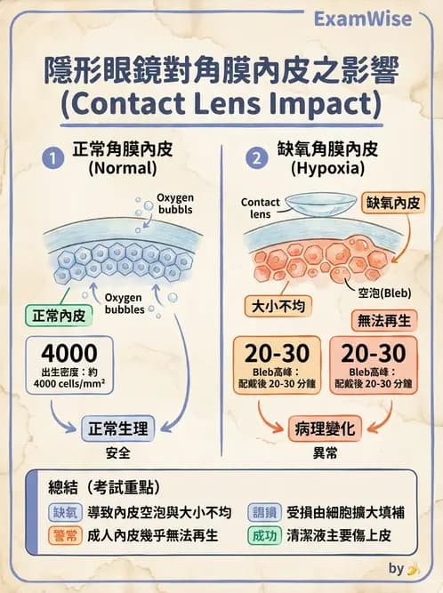 驗光師 - 角膜缺氧、水腫與變形 - AI 圖文解析預覽