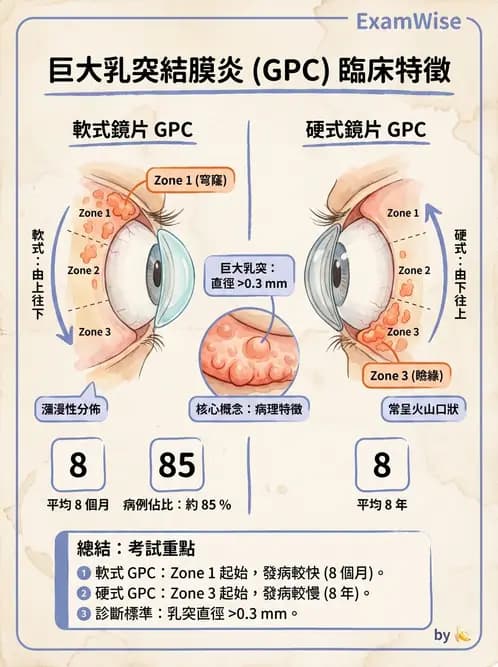驗光師 - 結膜眼瞼反應、沉澱物與乾眼 - AI 圖文解析預覽