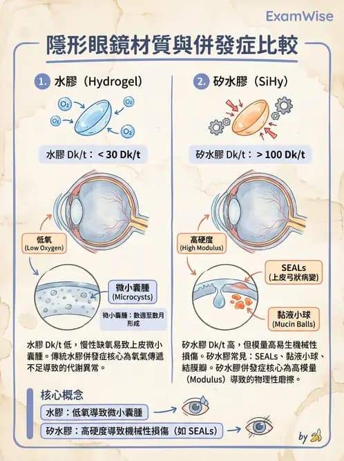 驗光師 - 角膜缺氧、水腫與變形 - AI 圖文解析預覽