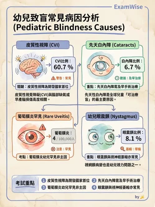驗光師 - 視障的分類及流行分布 - AI 圖文解析預覽