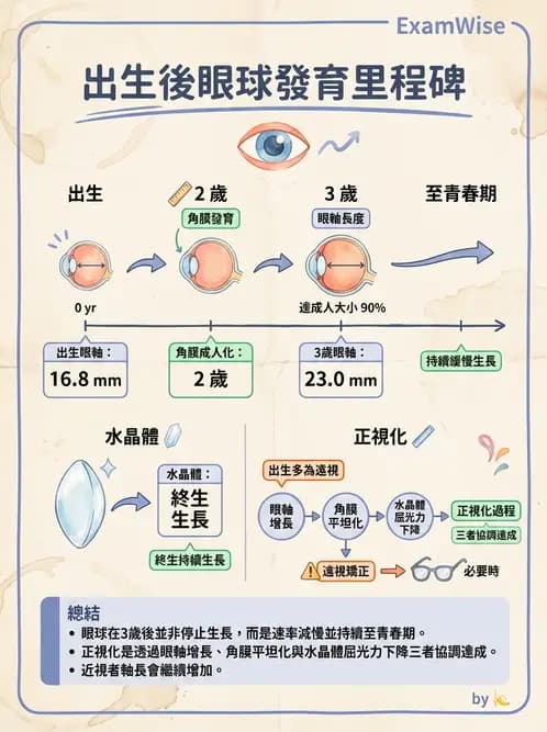 驗光生 - 眼球胚胎發育 - AI 圖文解析預覽