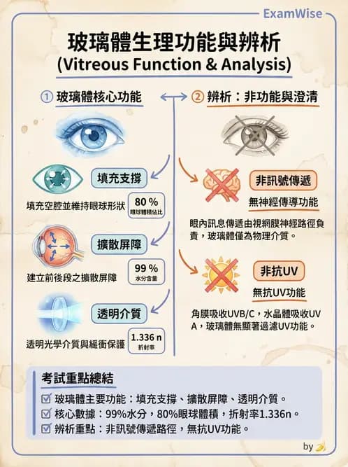 驗光生 - 眼部血液供應、脈絡膜與玻璃體 - AI 圖文解析預覽