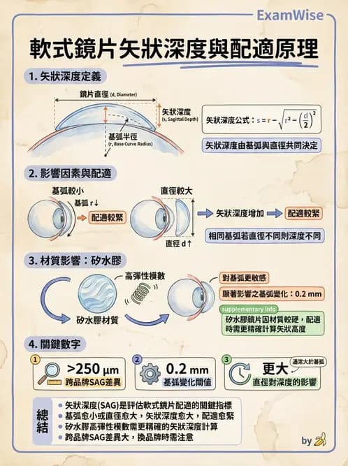 驗光生 - 軟式鏡片設計原理與散光鏡片驗配 - AI 圖文解析預覽