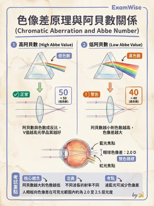 驗光生 - 偏振光、色散與色像差 - AI 圖文解析預覽