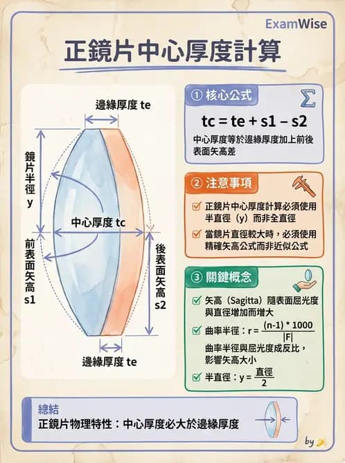 驗光生 - 鏡片設計、基弧選擇、雙光與漸進多焦點鏡片 - AI 圖文解析預覽