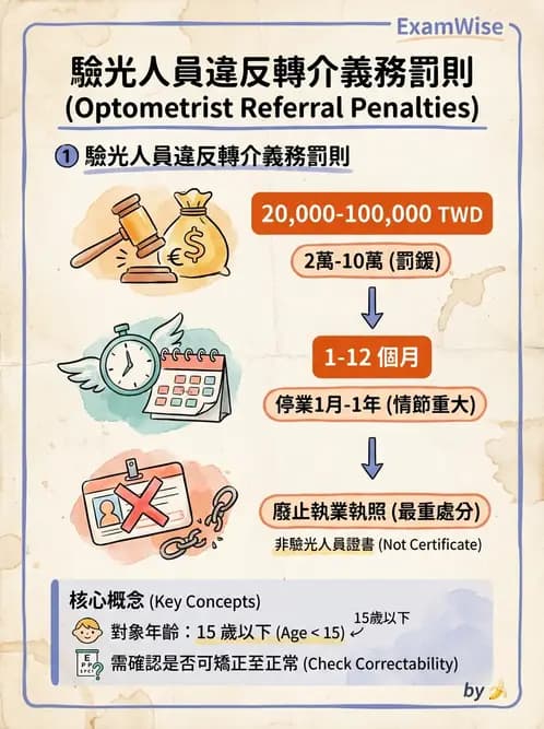 驗光生 - 執業登記、業務規範與違規罰則 - AI 圖文解析預覽