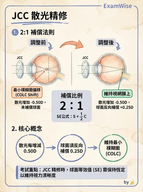 驗光生 - 傑克森交叉圓柱鏡與裂孔板操作 - AI 圖文解析預覽