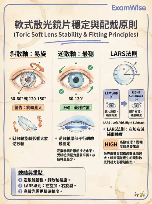 驗光生 - 散光分析、鏡型選擇與軟式散光驗配 - AI 圖文解析預覽