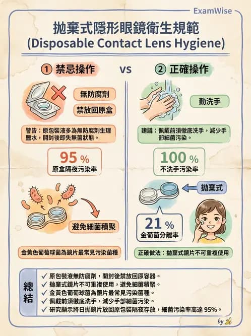 驗光生 - 隱形眼鏡護理操作與患者衛教 - AI 圖文解析預覽