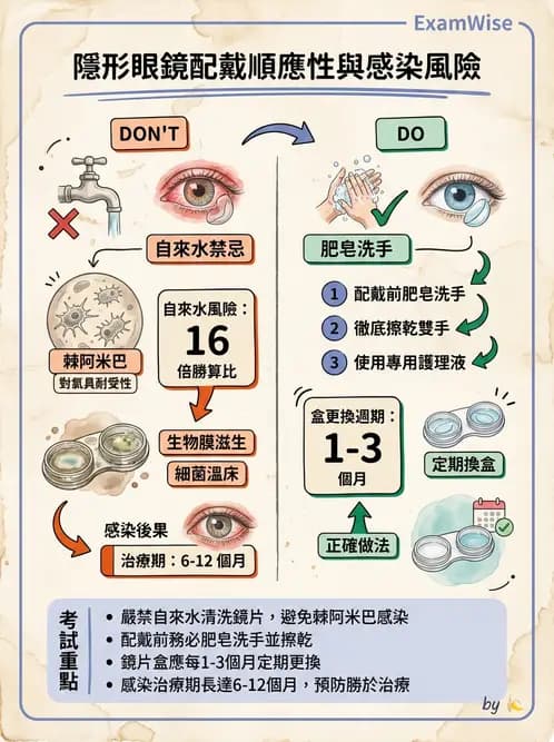 驗光生 - 隱形眼鏡護理操作與患者衛教 - AI 圖文解析預覽