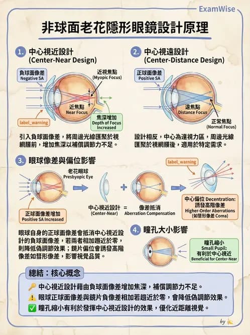 驗光生 - 老花隱形眼鏡光學設計原理 - AI 圖文解析預覽