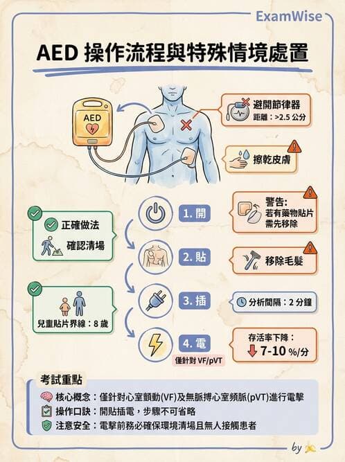 護理師 - CPR、AED與急救技術 - AI 圖文解析預覽