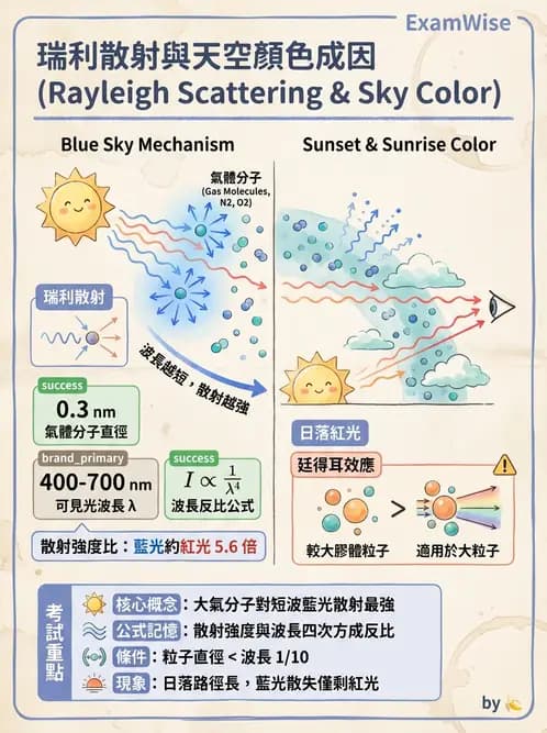 驗光生 - 光的折射定律、全反射與散射現象 - AI 圖文解析預覽