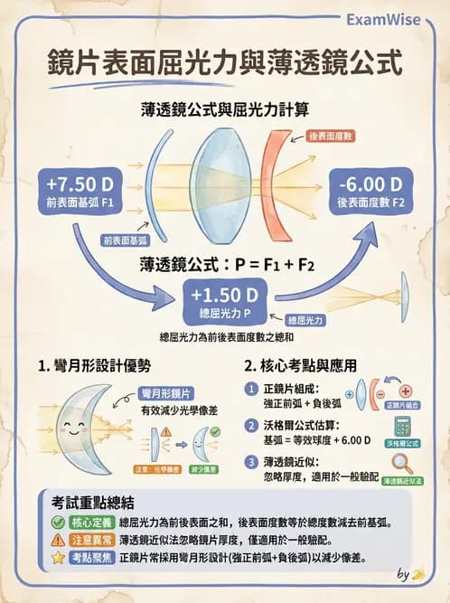 驗光生 - 鏡片設計、基弧選擇、雙光與漸進多焦點鏡片 - AI 圖文解析預覽