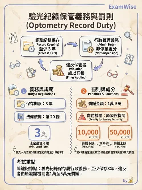 驗光生 - 執業登記、業務規範與違規罰則 - AI 圖文解析預覽